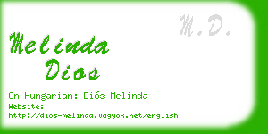 melinda dios business card